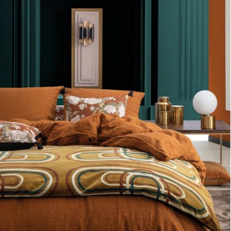 Coussin en lin Kurti Cuir - Harmony - Haomy