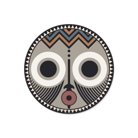 6 SOUS-VERRE ROND KOROWAI - MASQUE AFRICAIN -D13- PDV00131 - Pôdevache